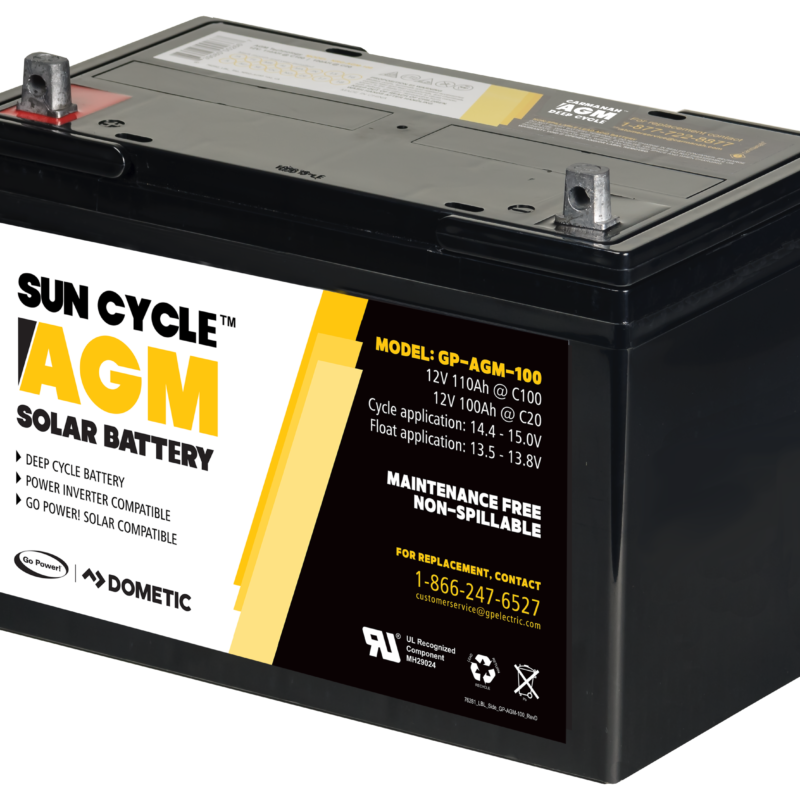 Go Power! Sun Cycle AGM 12 V – Batería para energía solar